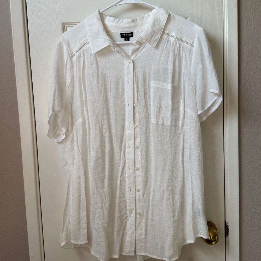 Light Cream Button Blouse